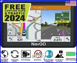 Car Truck GPS Navigator 7 Inch Touch Screen Free Maps Spoken Direction NavGO
