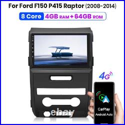For Ford Raptor F150 2008-2014 9 Car Automotive GPS Navigation Stereo 4+64G