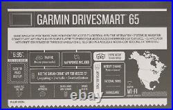 Garmin DriveSmart 65 6.95 GPS System with Real-Time Traffic 010-02038-02 NEW