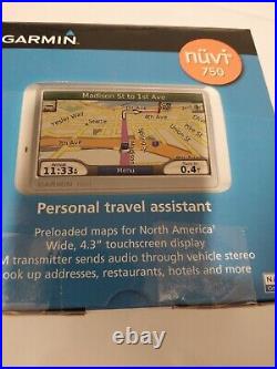 Garmin nüvi 750 Portable GPS Navigator 4.3 Personal Travel Assistant Works