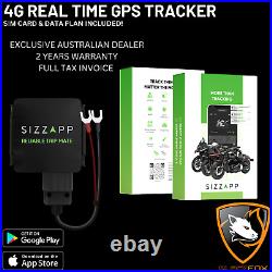 SizzApp 4G Motorcycle / Car GPS Tracker + Mobile App + Data NO SUBSCRIPTION